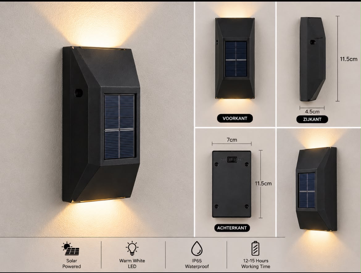 Solar Wandlamp Wedge